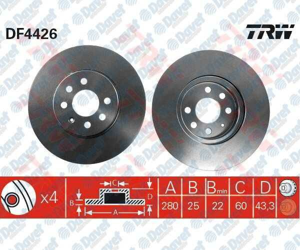 ON FREN DISKI AYNASI ASTRA H 1.4-1.6 04>MERIVA 1.6 03>COMBO 1.3 CDTI