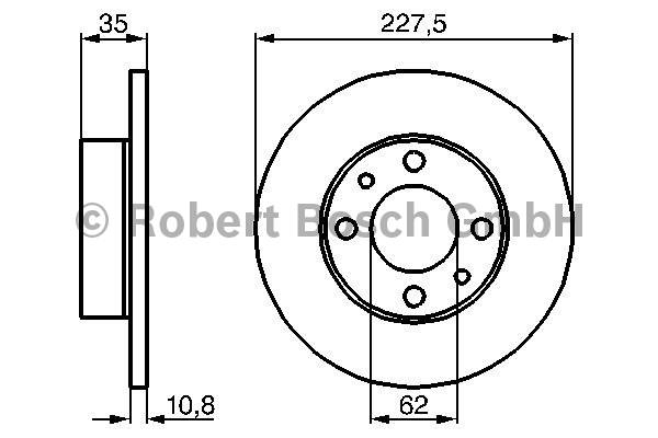ON FREN DISK AYNASI 4D-227.5MM M131 DKS 72>