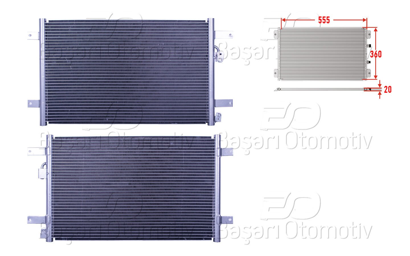 KLIMA RADYATORU 555X360X20 | VW SHARAN 96 > | AUTOLUX