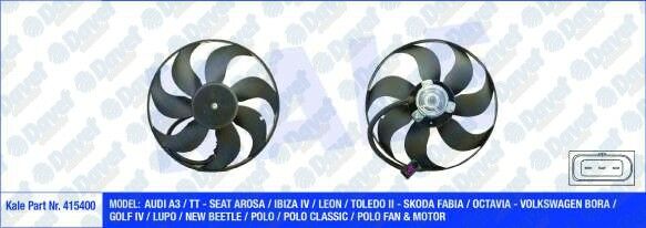 FAN MOTORU VW A3 / TT - AROSA / IBIZA IV / LEON / TOLEDO II - FABIA / OCTAVIA - BORA / GOLF IV / LUPO / NEW BEETLE / POLO / POLO CLASSIC / POLO 250/80W 350MM FAN-MOTOR