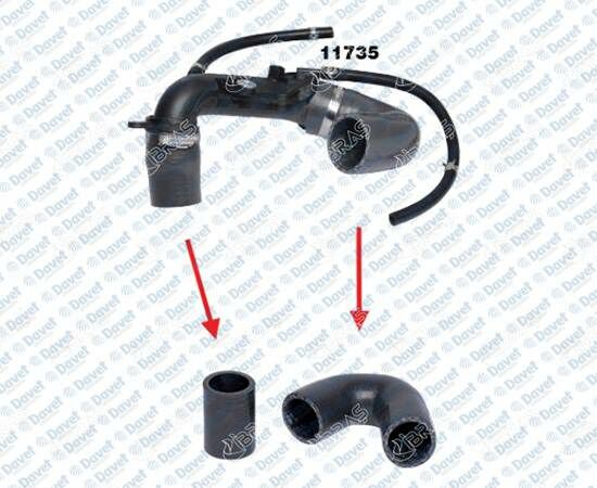 TURBO BORUSU HORTUMU 3 KAT POLYESTER KULLANILMISTIR RENAULT KANGOO II 1.5 DCI RENAULT CLIO II-CLIO III 1.5 DCI RENAULT MODUS 1.5 DCI RENAULT SYMBOL = THALIA 1.5 DCI
