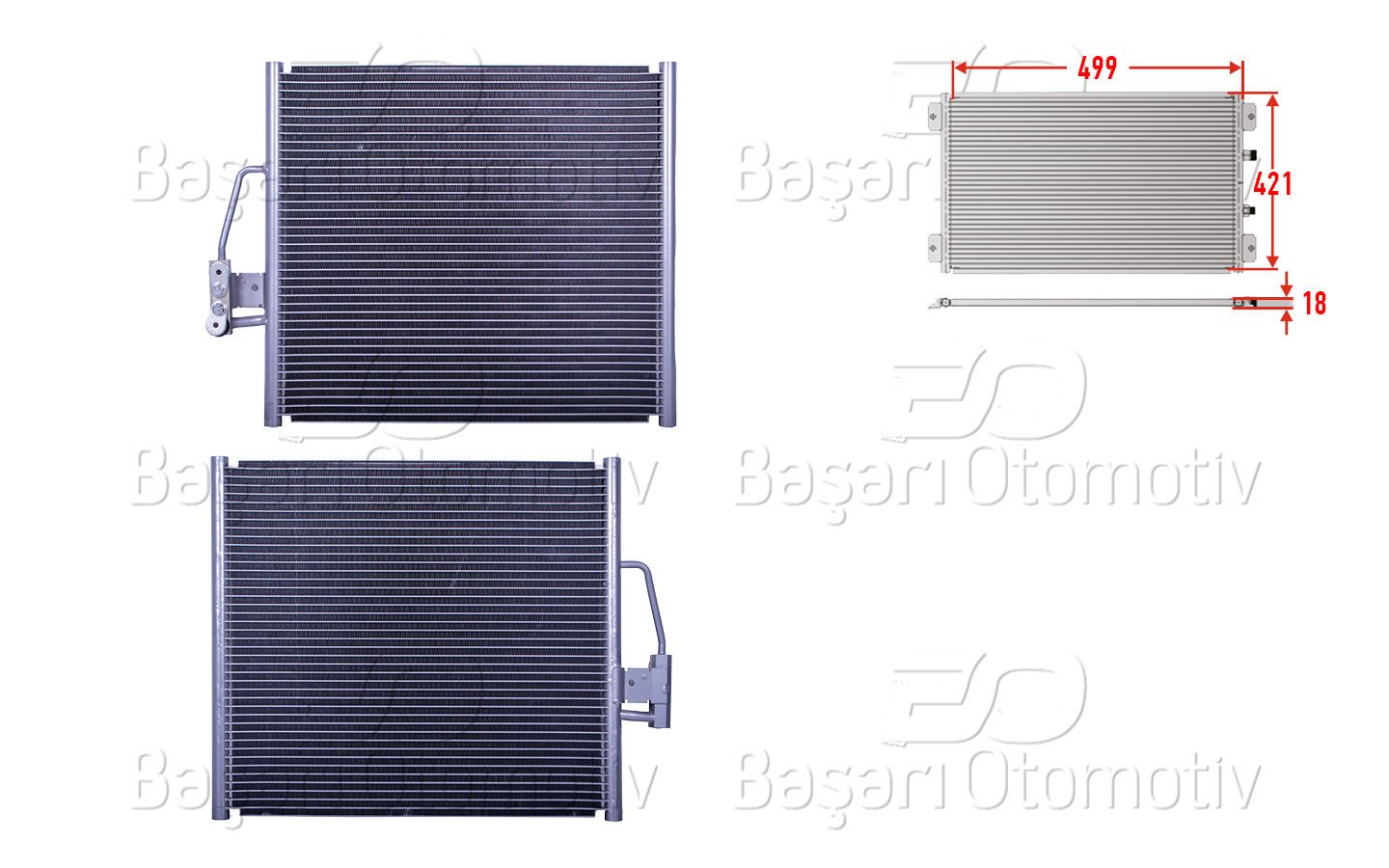 KLIMA RADYATORU 499X421X18 | BMW 5 SERISI E39 95-03 | WISCO