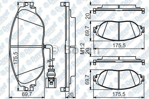 FREN BALATASI ON E.NO:0986TB3175 AUDI A3 VW GOLF VII PASSAT CC ALHAMBRA LEON OCTAVIA 1.4TSI 1.6TDI 1.8TSI 2008->