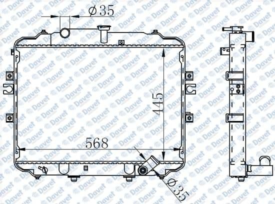 MOTOR SU RADYATORU H100 KAMYONET 2.5TDI 04- BRAZING DUZ VITES 445X580X26