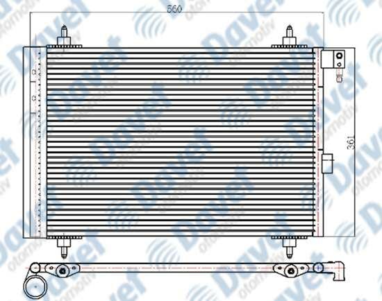 KLIMA RADYATORU KONDENSER BRAZING PARTNER 02>BERLINGO 02>XSARA00-05 1.9D-2.0HDI 560X361X16 AT/MT SANZUMAN