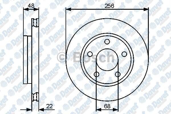 FREN DISKI ARKA 256MM AUDI A4 8D/B5 10.1997-10.2001 VW PASSAT 3B3/B6 10.2000-05.2005 ####