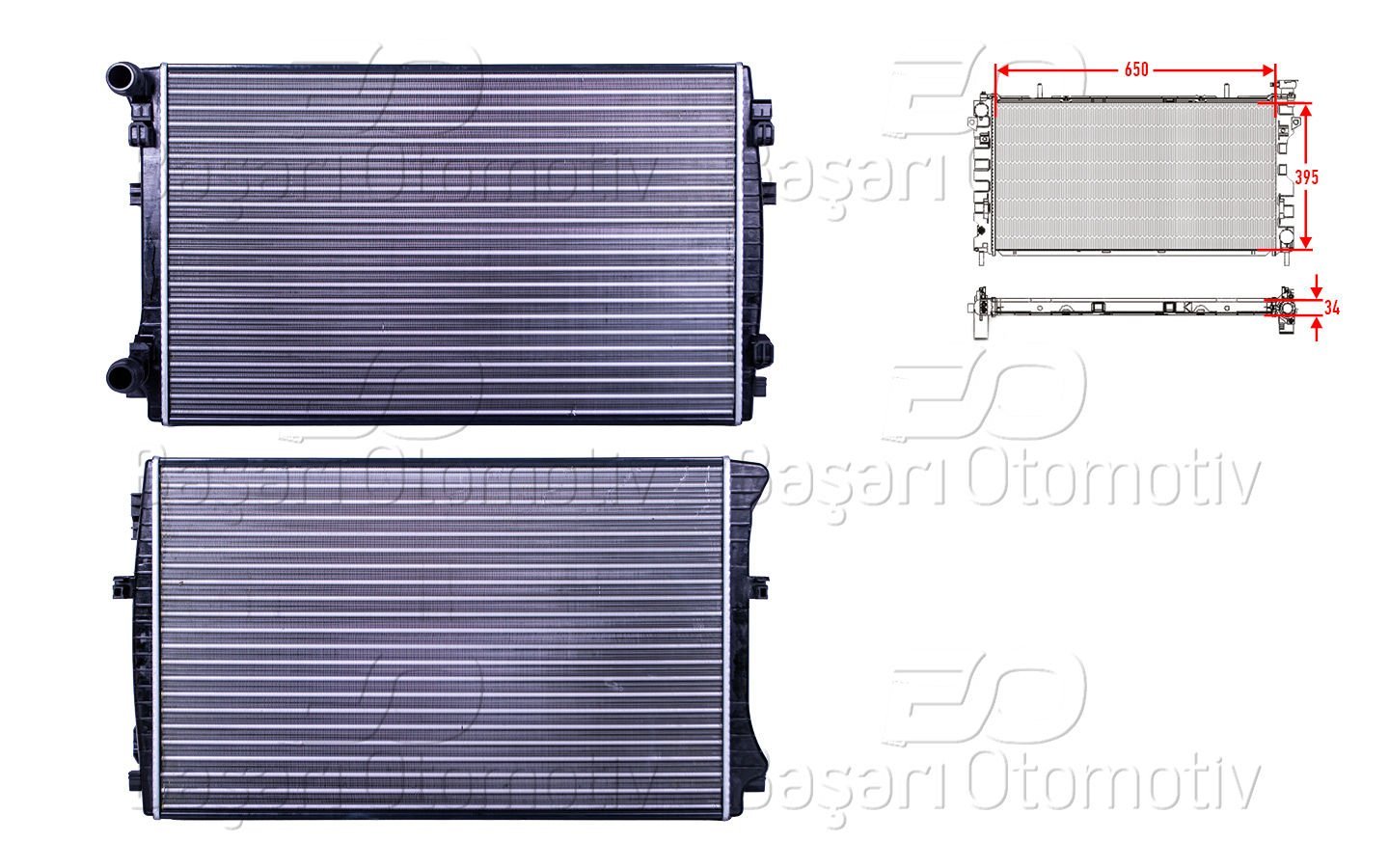 SU RADYATORU MEKANIK MT-AT 650X395 MM | VW GOLF7 TOURAN 1.4 TSI 1.6 TDI TIGUAN PASSAT GOLF7 SKODA OCTAVIA 3 A3 1.0 TFSI 1.2 TFSI 1.4 TFSI 2.0 TDI 12 > | AUTOLUX