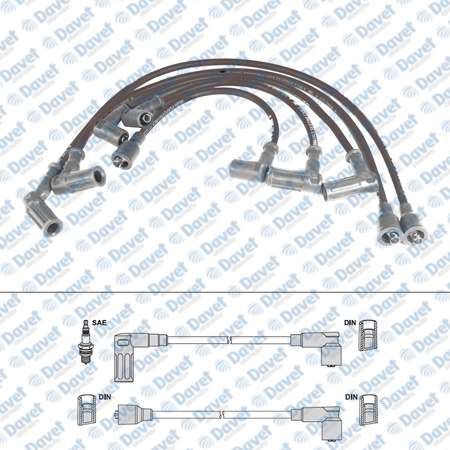 BUJI-BOBIN KABLOSU TAKIM FIAT TEMPRA - TIPO S - SX - AK 1.4 1.6 8V 88>99 KARBURATORLU