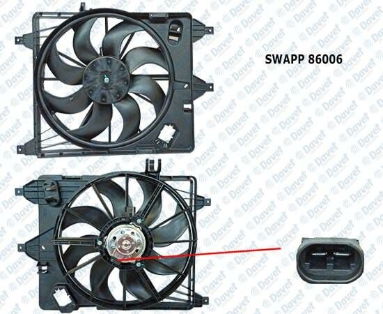 FAN MOTORU DAVLUMBAZLI TEKLI FAN CLIO II 98>05 - THALIA - KANGOO 98>08 - MEGANE I 96>03 ALTTAN REZIDANSLI