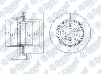 ARKA FREN DISKI TK BMW 5 SERISI E60 E61 03>06 3.0D 3.0I 4.0I 4.4I 4.8I HAVALANDIRMALI ####