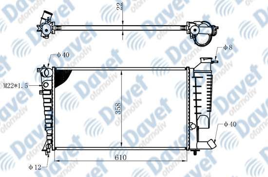 MOTOR SU RADYATORU P306-XSARA 93-97 1.8-1.6I KLIMALI 610 X 378 X 23 MANUEL SANZUMAN