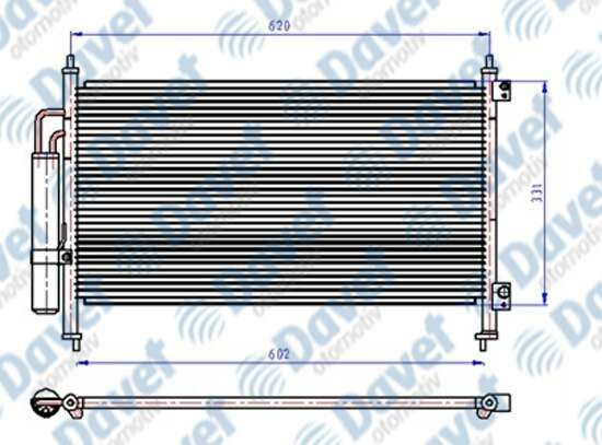 KLIMA RADYATORU KONDENSER BRAZING HONDA CIVIC 1.4DSI-1.8I-2.0I-2.2CTDI 05-> 640X310X16 AT/MT SANZUMAN ####