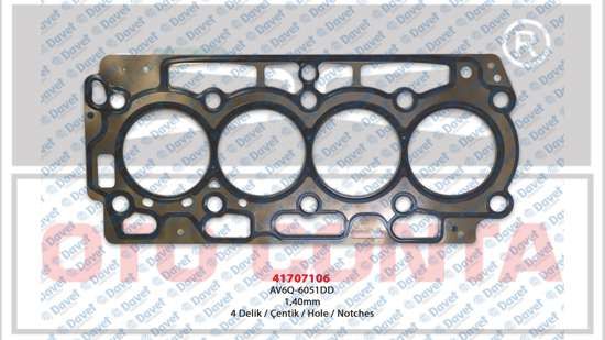 SILINDIR KAPAK CONTA 4 DELIK 1.40MM P207-308-508-3008-5008-PARTNER TEPEE-BERLINGO-C3-C4-C5-DS3-DS4-DS5-FOCUS-CONNECT 1.6 HDI