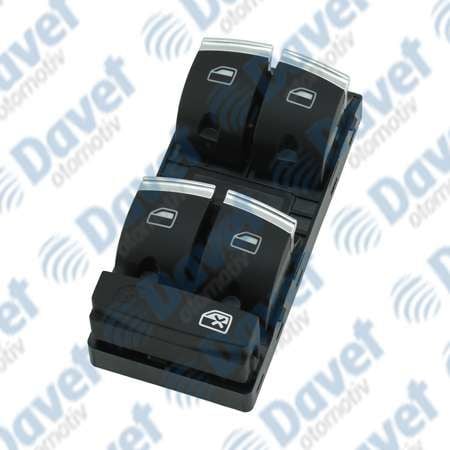CAM ACMA KUMANDA DUGMESI SOL DORTLU KROM A3 04-08 A6 05-11 Q7 07-14