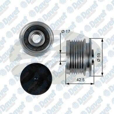 ALTERNATOR KASNAGI RULMANLI CLIO II-MGN-KNG-SCENIC K4M-K4J-K9K-F4P 6 KANAL AYARLI