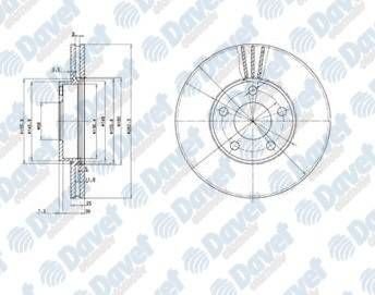 FREN DISKI ON HAVALI 282MM VOLKSWAGEN PASSAT 96->