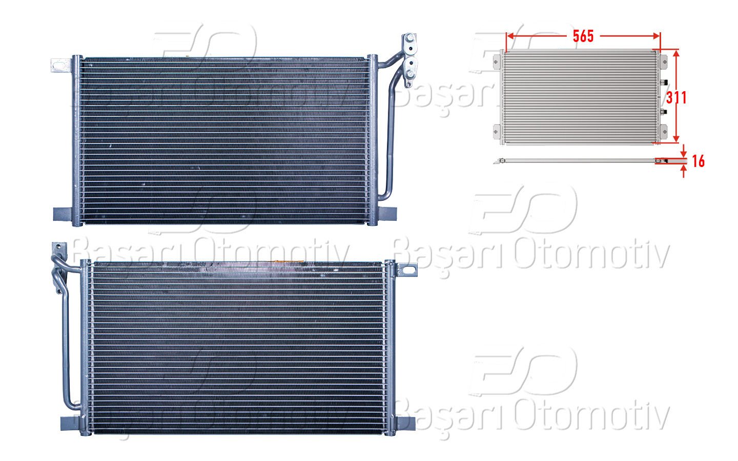 KLIMA RADYATORU 565X311X16 | BMW 3 SERISI E46 97-06. X3 E83 03-10 DIZEL | WISCO