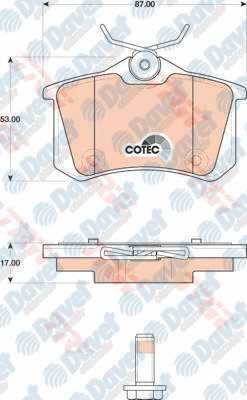 ARKA FREN BALATASI FLUENCE-MGN II-III-207-308-307-PARTNER-C3-C4-BORA-PASSAT 97>GOLF IV-V-POLO 87x53x17
