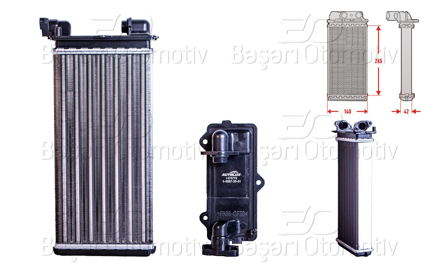 KALORIFER RADYATORU MEKANIK 264X134 MM | BMW E30 315 316 I 318 I 323 I 324 I 325 I 1982 > | AUTOLUX