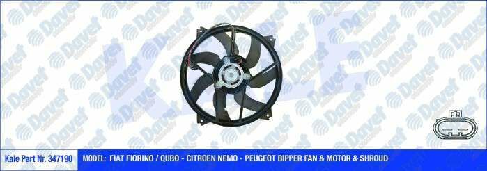 FAN MOTORU FIORINO 08>1.3D-BIPPER 08>NEMO 08>1.4HDI AC EURO 5 DAVLUMBAZLI