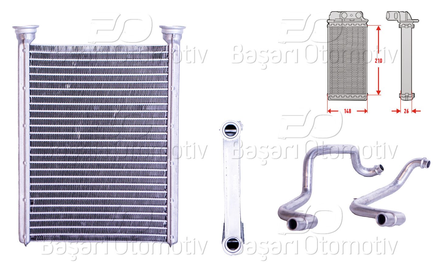 KALORIFER RADYATORU BORULU BRAZING 148X210 MM | RENAULT FLUENCE 1.5 DCI 1.6 DCI MEGANE 3 1.2 1.4 TCE 1.5 DCI 1.6 16V 1.9 DCI 2.0 DCI FIAT TALENTO 1.6 D OPEL VIVARO 1.6 CDTI 08 > | WISCO