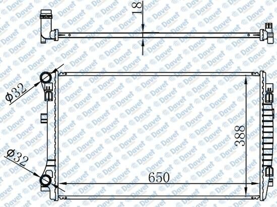 MOTOR SU RADYATORU A3 1.2 1.4 1.6TDI GOLF VII 1.2 BRAZING DUZ VITES 650X395X18