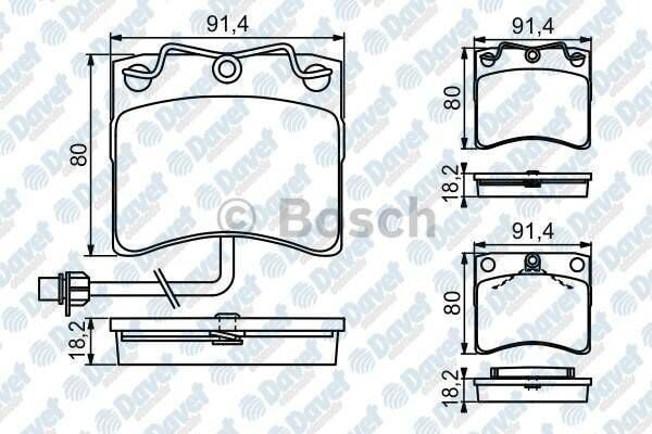 FREN BALATASI ARKA WVA 23176 VW TRANSPORTER CARAVELLE T4 09/90-