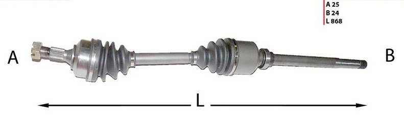 AKS KOMPLE ON SAG PEUGEOT PARTNER (96-) 1.9D BERLINGO (96-08) XSARA (97-) 1.9D