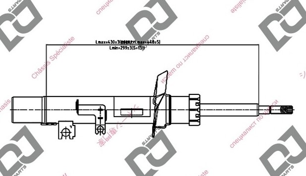 AMORTISOR ON SAG CITROEN C2, C3 / PEUGEOT 1007 (01-)