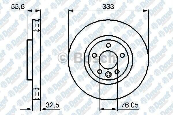 FREN DISKI ON HAVALI 333MM 17JANT TRANSPORTER V T5 MULTIVAN V 03-> Y.NO:0986479S72