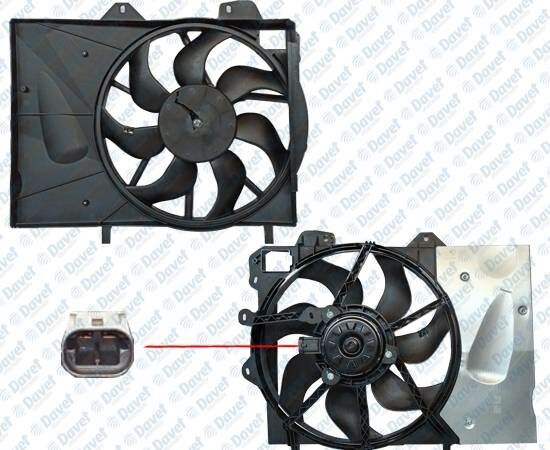 FAN MOTORU DAVLUMBAZLI P207- P208 -P2008 -P301- C2- C3 -C3 II -C3 III- C3 PICASSO -C4 CACTUS- C ELYSEE 1.6 HDI- DS3 EP6 1.6 BVA TEKLI FAN