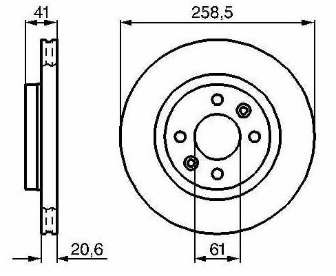 ON FREN DISK AYNASI RENAULT R19-CLIO I CLIO II 98> KANGOO 01> MEGANE I 96> TWINGO 96 DACIA LOGAN 06> SANDERO 08> 259MM