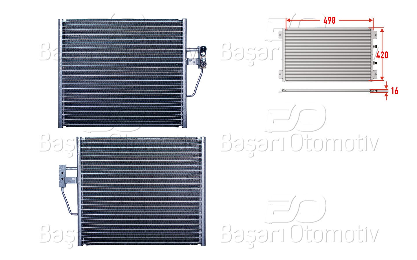 KLIMA RADYATORU 498X420X16 | BMW 5 SERISI E39 95-04. Z8 E52 98-03 | WISCO