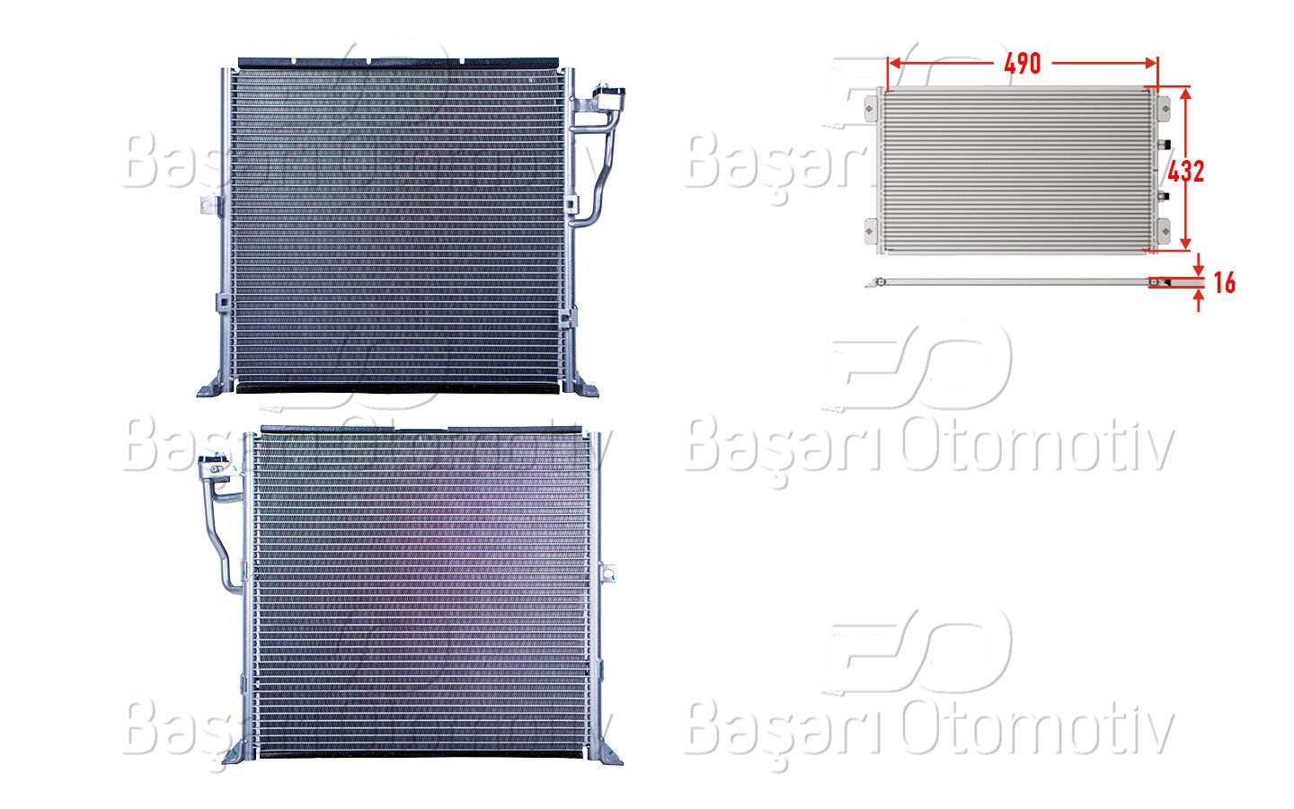 KLIMA RADYATORU 490X432X16 | BMW 3 SERISI E36 89-00 | WISCO