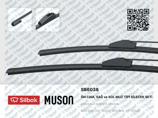 SILECEK SUPURGESI TK 600/380MM MUZ TIPI CIVIC EURO 01-05 ####