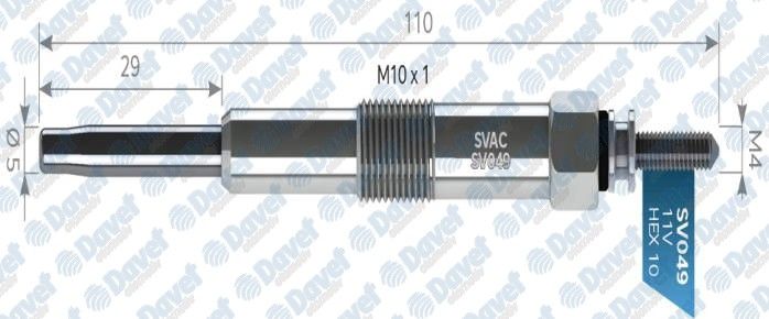 KIZDIRMA BUJISI 11V ACCENT 1.5 CRDI 02-05 - P307 1.4HDI