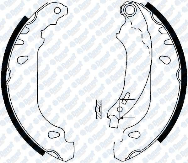 ARKA FREN BALATASI PABUCLU CLIO II 98-> SYMBOL 00-> LOGAN 04-> SANDERO 08-> 180x42mm