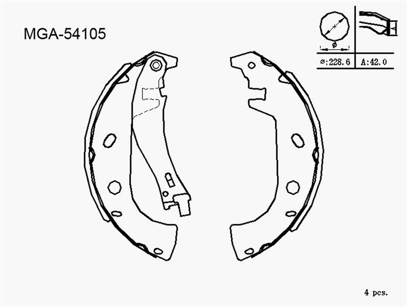 ARKA FREN BALATASI PABUCLU LEVYELI (FIAT: PALIO MAREA WEEKEND 96 - 02)