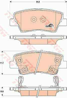 ARKA FREN BALATASI HYUNDAI ACCENT-BLUE 2012>2015 KIA RIO 2009>2014 I20 14- I10 13- I30 12- I40 TUCSON 09-10 ELANTRA 1.6 11- SONATA 2.4 10-