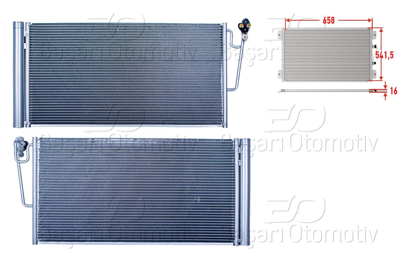 KLIMA RADYATORU 658X541,5X16 | MINI COOPER R56. CLUBMAN. CABRIO.COUPE. ROADSTER R59 06-15 | WISCO