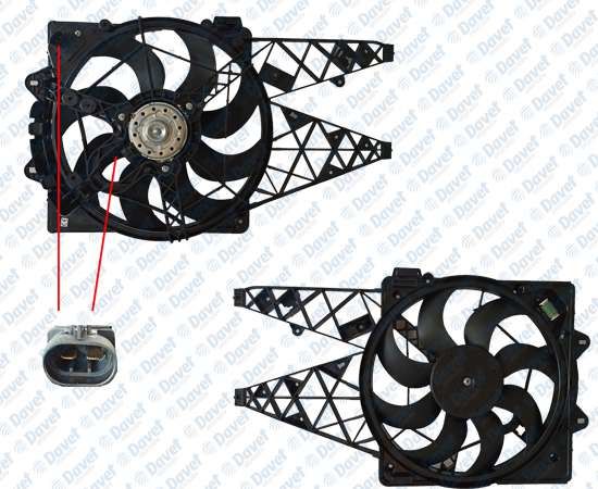 FAN MOTORU SU+KLIMA DAVLUMBAZLI DOBLO 1.3 1.6 MULTIJET 09-> TEKLI FAN