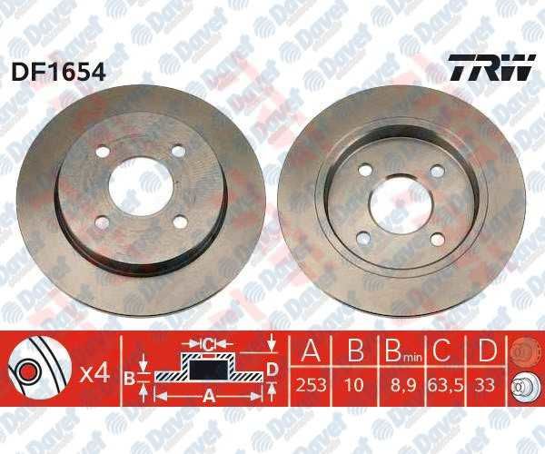 ARKA FREN DISKI AYNASI FOCUS 98>05 FIESTA V 04>08 FISETA VI 13/> SCORPIO 94>98 SIERRA 82>93 CAP:253 X 33