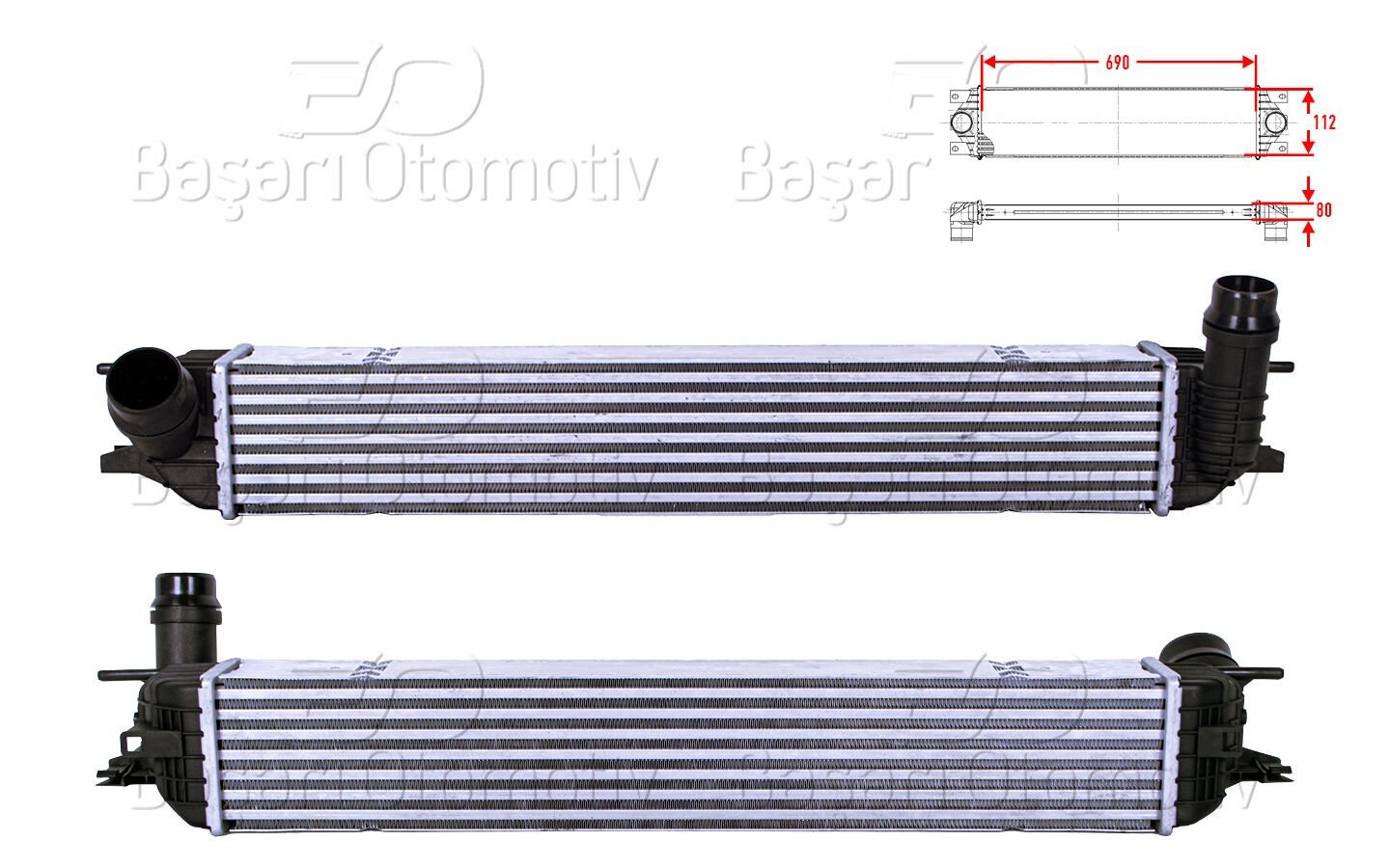 TURBO RADYATORU (INTERCOOLER) 690X112X80 | RENAULT LAGUNA 3 (BT0/1) 1.5 dCi LAGUNA 3 Grandtour (KT0/1) 1.5 dCi 07-15 LATITUDE (L70_) 1.5 dCi 10> | WISCO