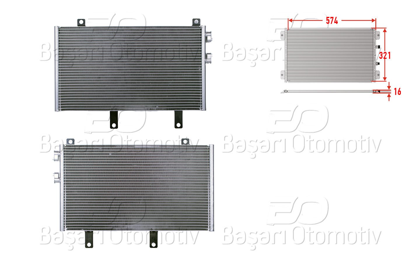 KLIMA RADYATORU 574X321X16 | ALFA ROMEO 145. 146. 155 92> | WISCO