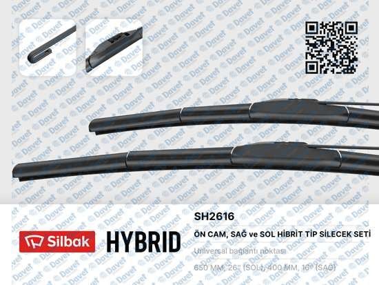 SILECEK SUPURGESI MUZ TIPI 650/400MM CRV 01/07> ACCENT BLUE 01/11>I30 01/11> I40 04/11> TUCSON 06/15> RIO III HB 09/11> NISSAN QASHAI 06/10