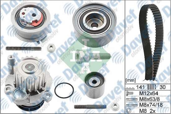 EKSANTRIK KITI DEVIRDAIMLI A3-A4-A6-ALTEA-TOLEDO III-OCTAVIA-GOLF V-JETTA III-PASSAT-TOURAN 2.0 TDI 04--> BKP BMR BRE BKD