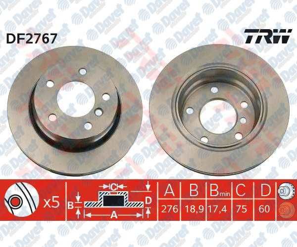 ARKA FREN DISKI AYNASI HAVALI 276 mm BMW E36 3.23 3.28