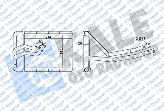 KALORIFER RADYATORU KIA SPORTAGE 2.0L D4EA CRDI 04-> ALUMINYUM