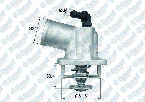 TERMOSTAT KOMPLE 92C ASTRA G 00-05 CORSA C MERIVA A 03-10 VECTRA B-C 99-08 ZAFIRA A-B 00-05 1.4 1.6 16V