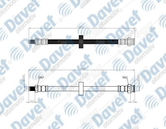ARKA FREN HORTUMU DUCATO I - BOXER I 94-02 - BOXER II 02-06 ####